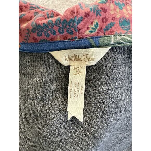 Matilda Jane Wise And Wonderful Hoodie Jacket Tiered Ruffled Dark Gray Size M - Picture 6 of 9